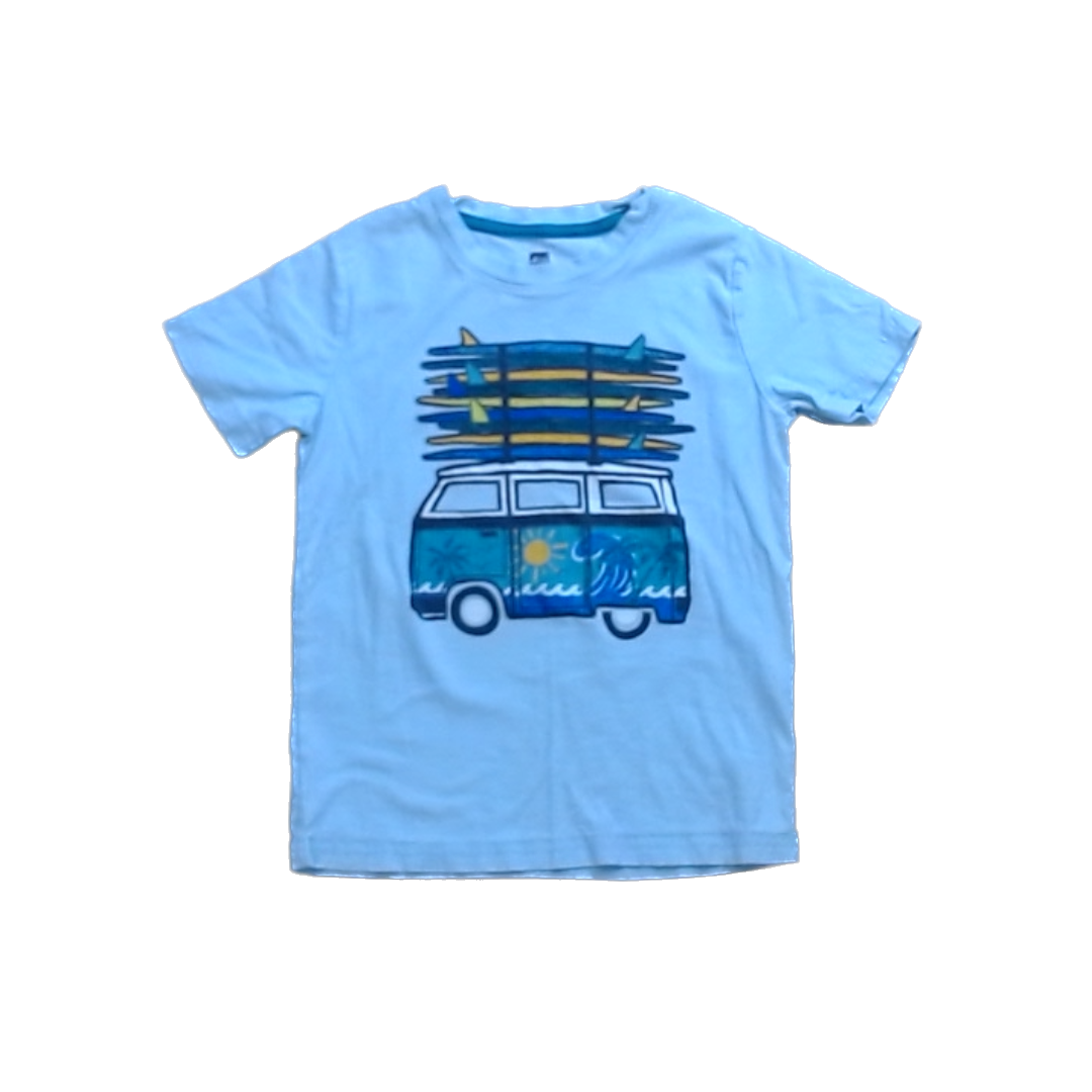 Tea Collection Boys Blue | Surf Van Short Sleeve Shirt Size: 6 Years Blue | Surf Van