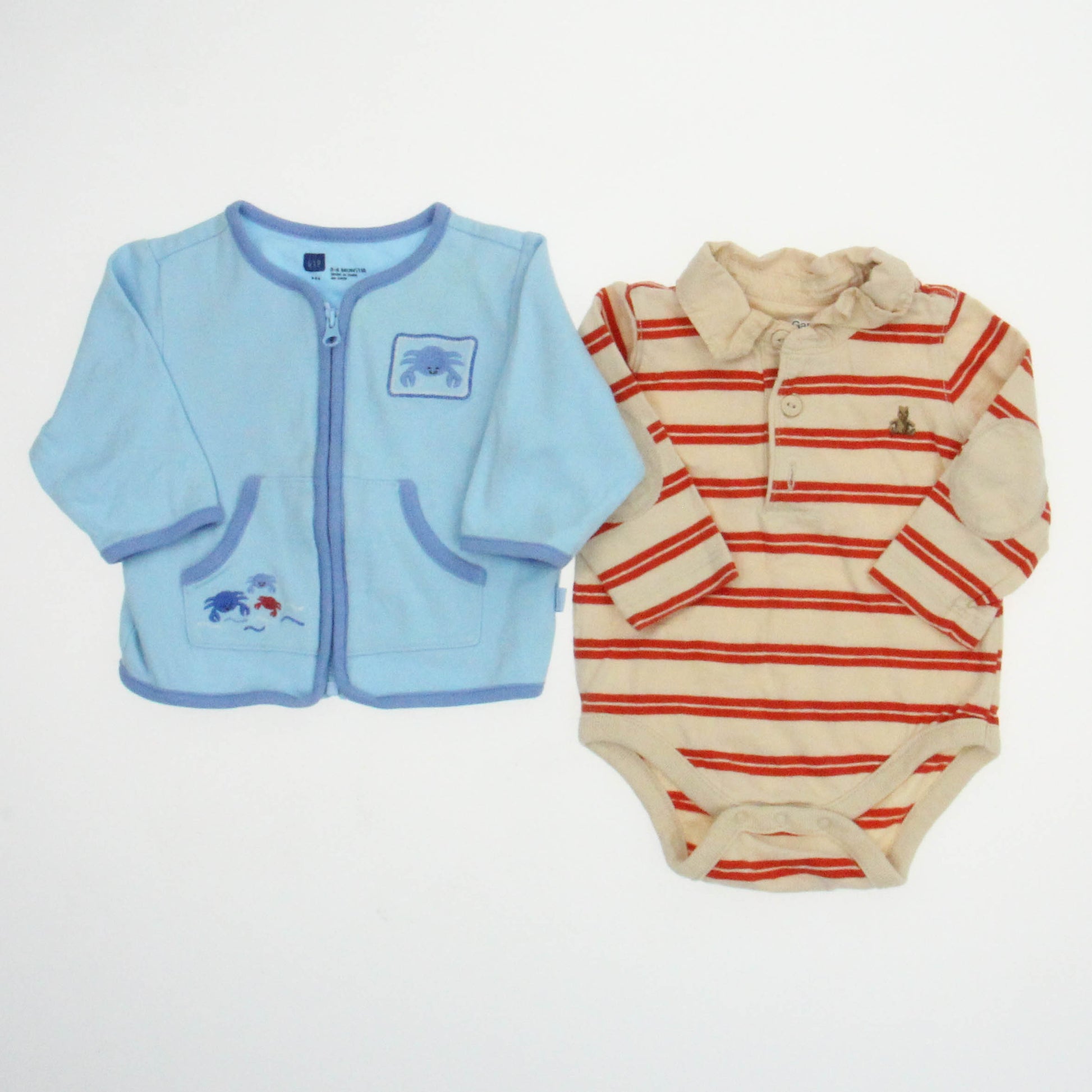 Gap Boys Blue | Tan | Red Apparel Sets Size: 3-6 Months Blue | Tan | Red