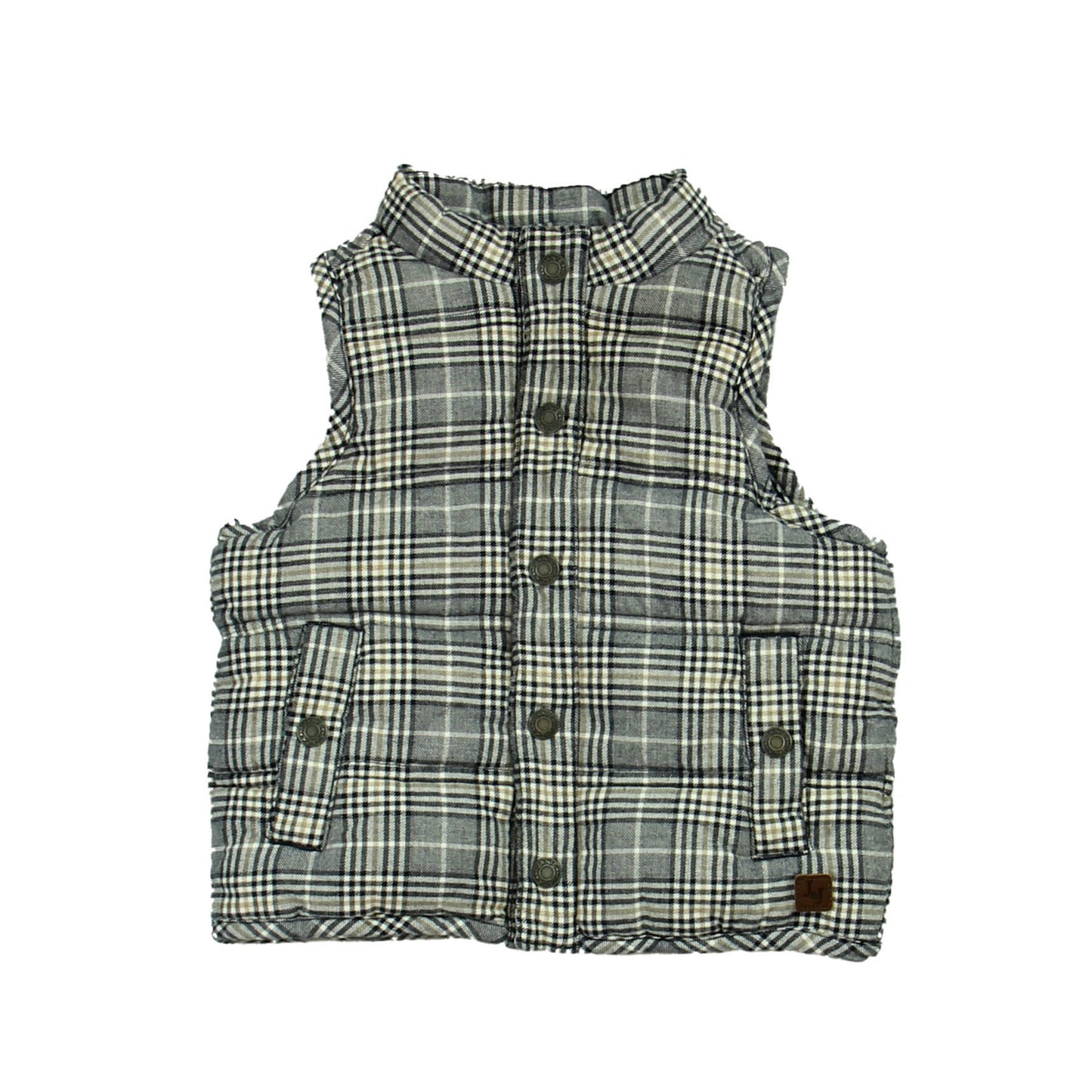 Janie and Jack Boys Blue | Tan | White Vest Size: 6-12 Months