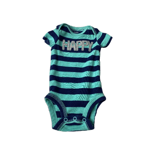 Carters Boys Blue | Teal | Stripe Onesie Size: Newborn Blue | Teal | Stripe