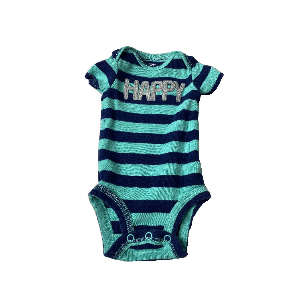Carters Boys Blue | Teal | Stripe Onesie Size: Newborn Blue | Teal | Stripe