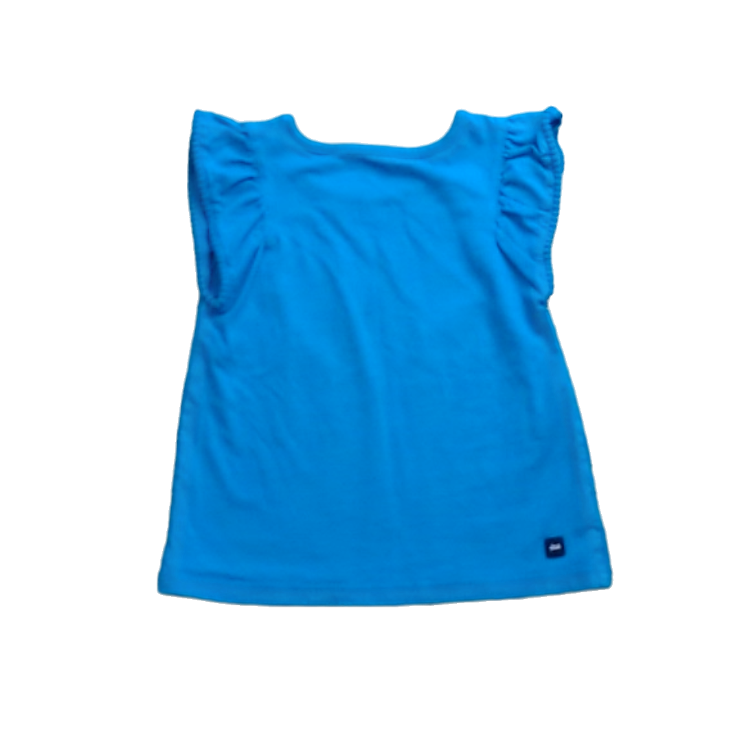 Tea Collection Girls Blue Teal Shirt Size: 3T Blue Teal