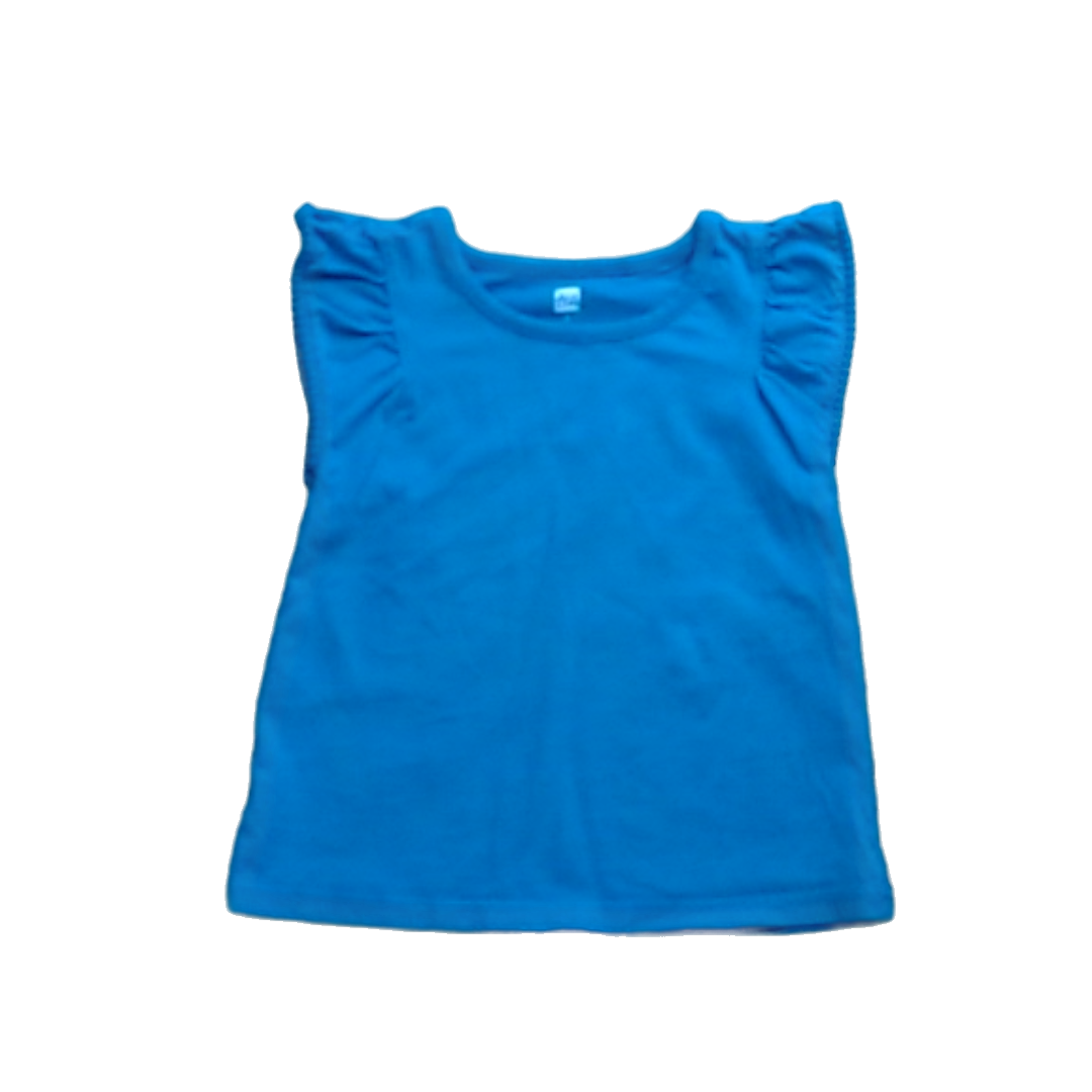 Tea Collection Girls Blue Teal Shirt Size: 3T Blue Teal