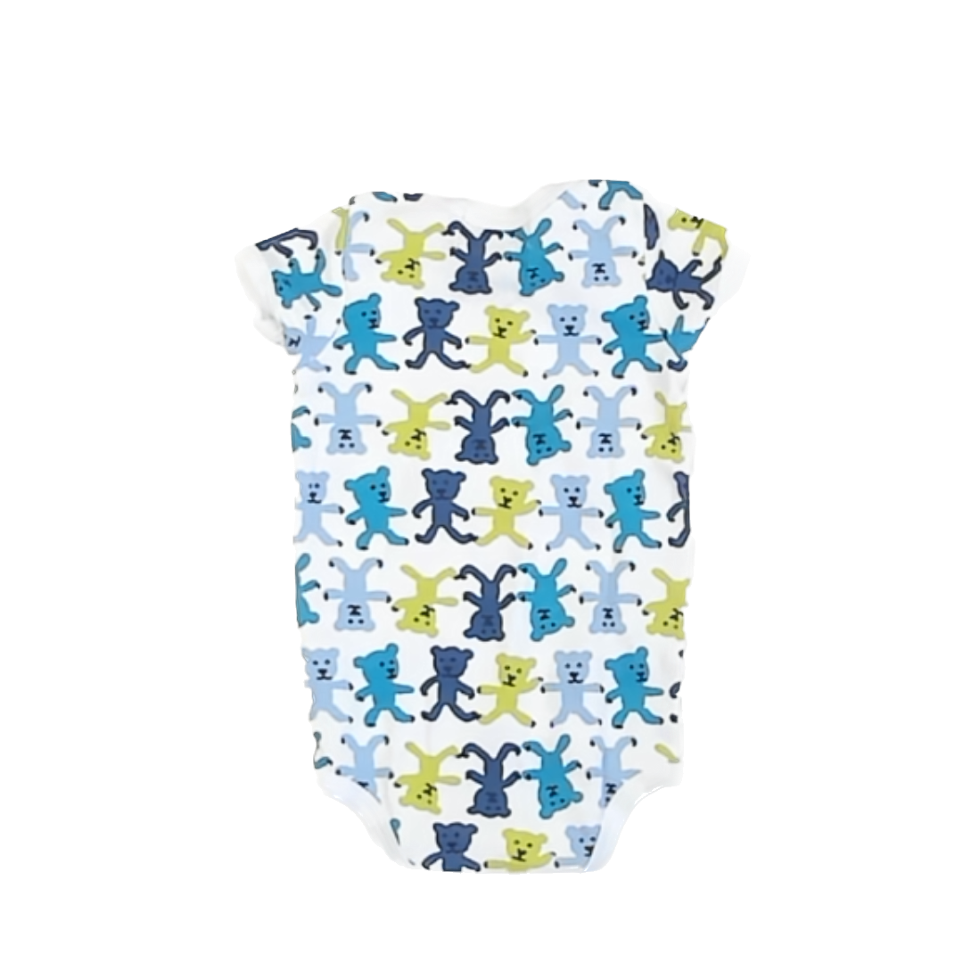 Roller Rabbit Unisex Blue Teddy Bears Onesie Size: 0-3 Months Blue Teddy Bears