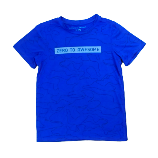 Rockets Of Awesome Boys Blue | Thin Black Lines T-Shirt Size: 6-7 Years Blue | Thin Black Lines