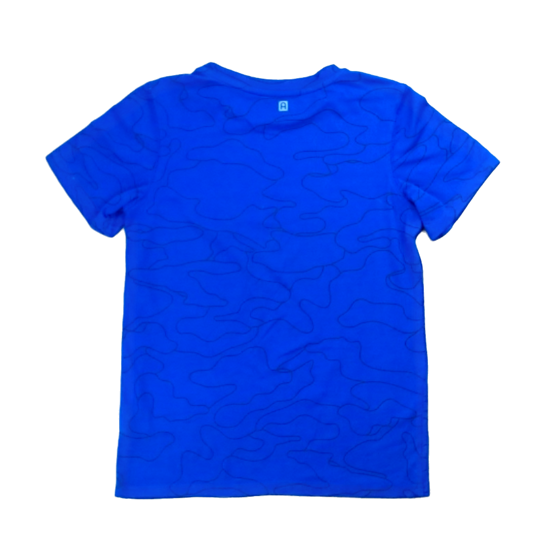 Rockets Of Awesome Boys Blue | Thin Black Lines T-Shirt Size: 6-7 Years Blue | Thin Black Lines