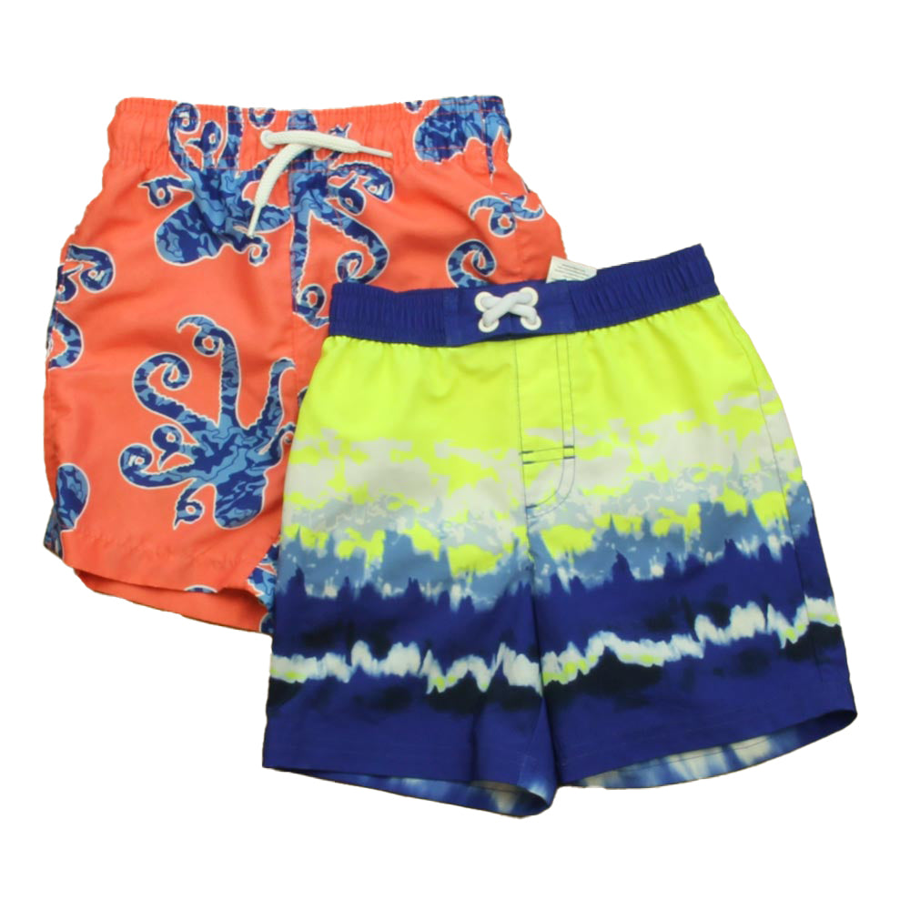 Wonder Nation | The Children's Place Boys Blue Tie Dye | Coral Octopus Trunks Size: 2T Blue Tie Dye | Coral Octopus