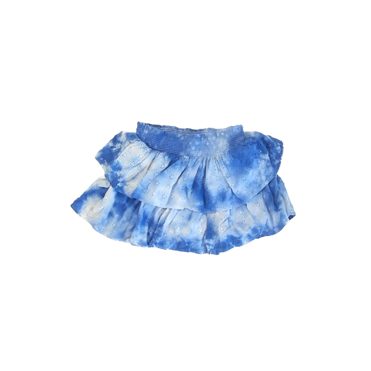 Rockets Of Awesome Girls Blue tie dye eyelet Skirt Size: 10 Yeas Blue tie dye eyelet