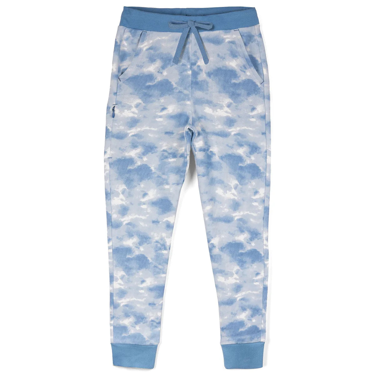 Mightly Unisex Blue Tie Dye Casual Pants Size: 6-14 Years Blue Tie Dye