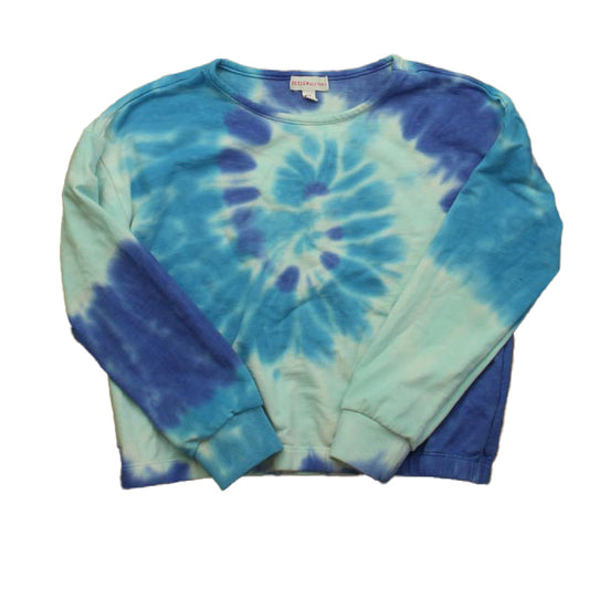 Design History Girls Blue Tie Dye Long Sleeve Shirt Size: 8-10 Years