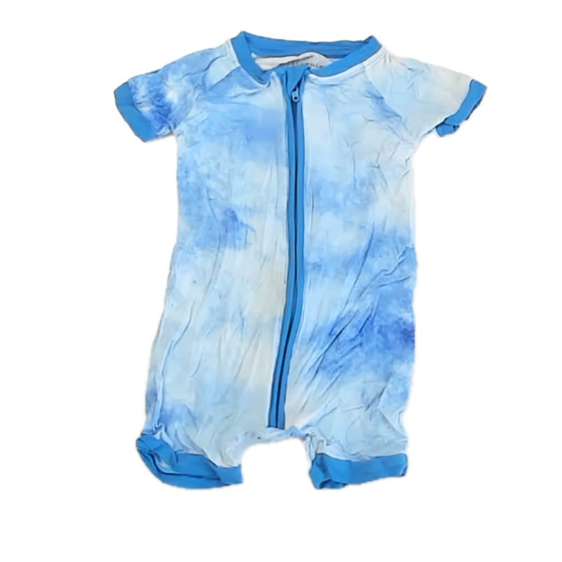 Little Sleepies Boys Blue Tie Dye 1-piece Non-footed Pajamas Size: 6-12 Months Blue Tie Dye