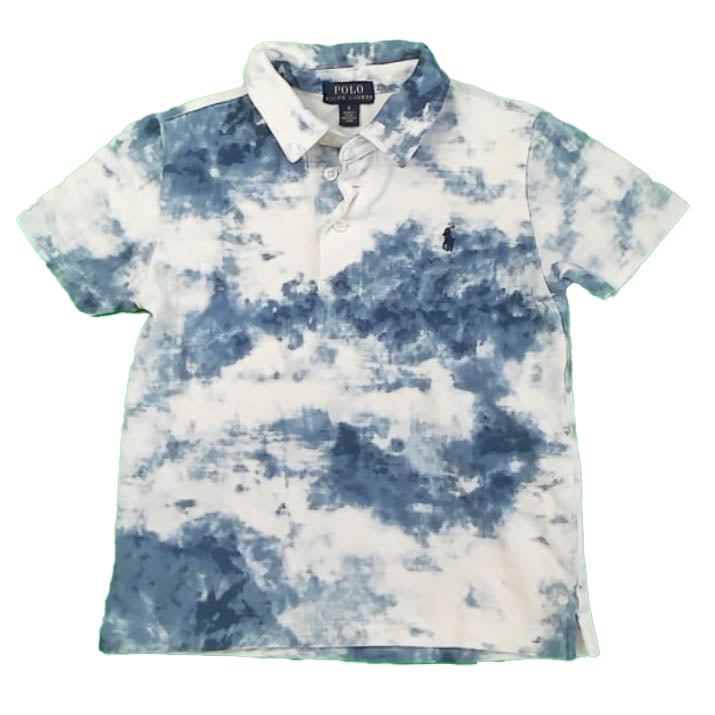 Ralph Lauren Boys Blue Tie Dye Polo Shirt Size: 6 Years Blue Tie Dye