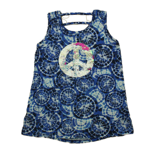 Limited Too Girls Blue Tie Dye Tank Top Size: 10 Years