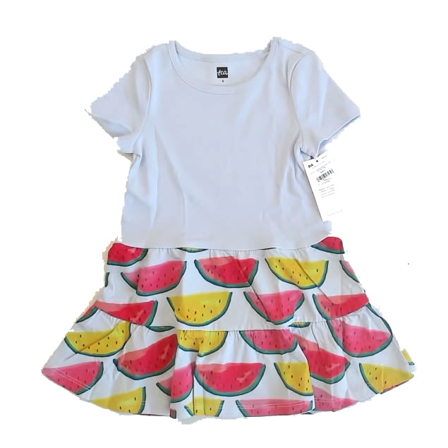 Tea Collection Girls Blue Tier Skirted Twirl Dress Size: 2T Blue Tier Skirted Twirl