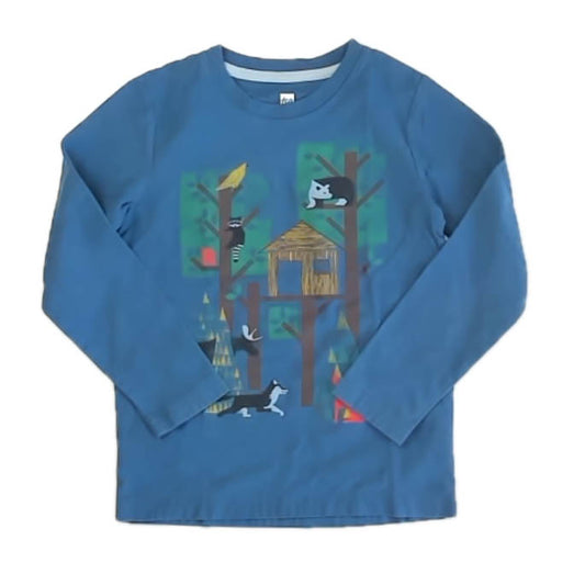 Tea Collection Boys Blue Tree House Long Sleeve T-Shirt Size: 5T Blue Tree House