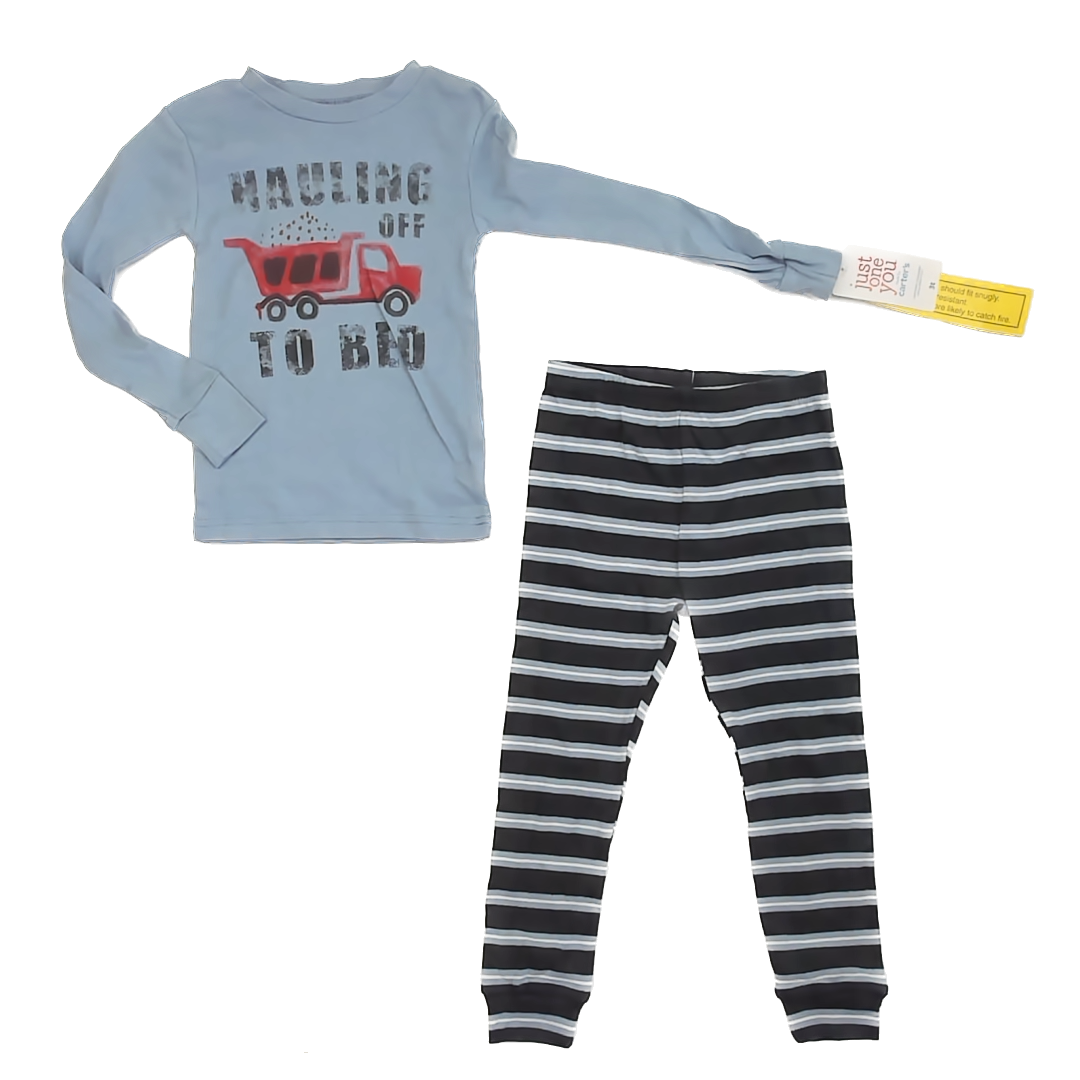 Carter's Boys Blue | Trucks 2-piece Pajamas Size: 3T Blue | Trucks