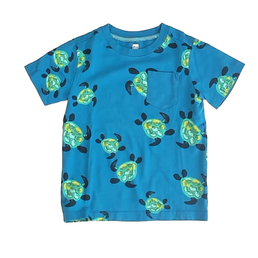 Tea Collection Boys Blue Turtle T-Shirt Size: 4T Blue Turtle