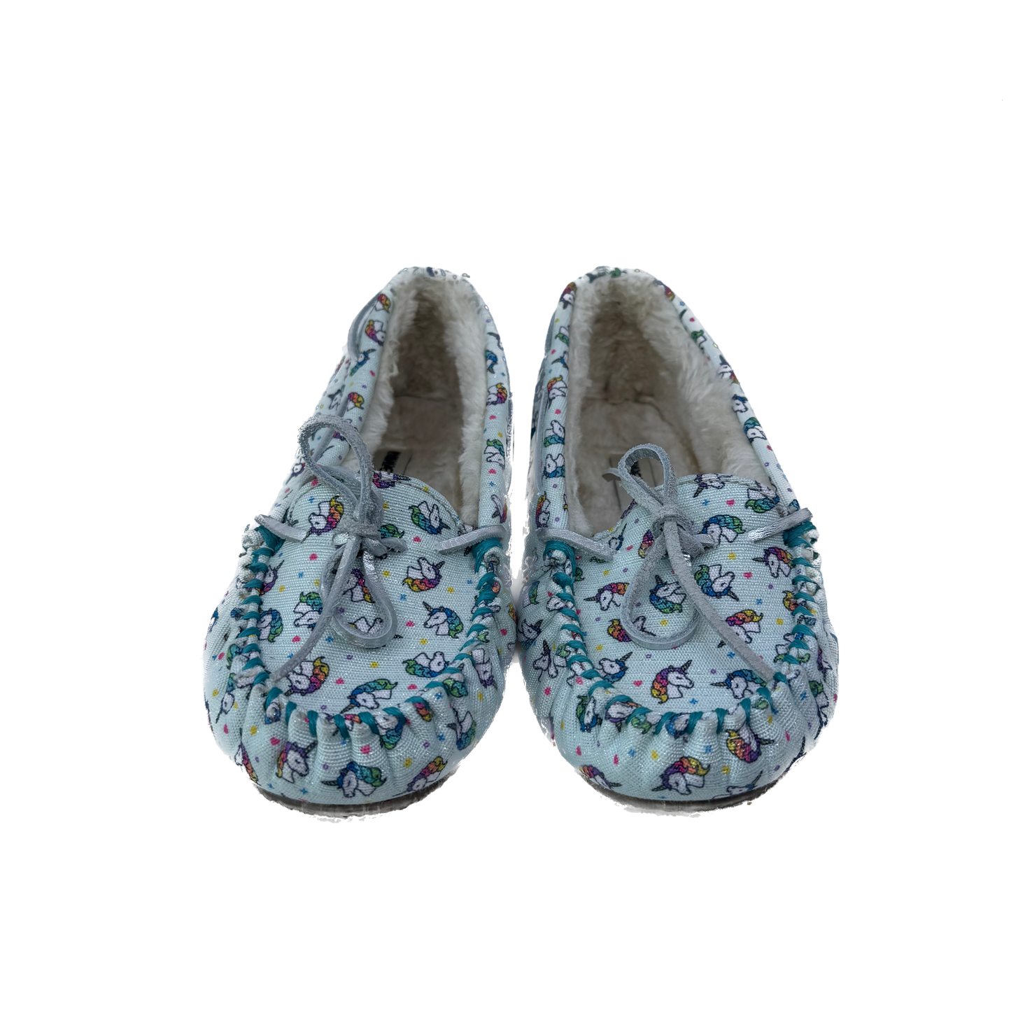 Minnetonka Girls Blue | Unicorns Slippers Size: 2Y Blue | Unicorns