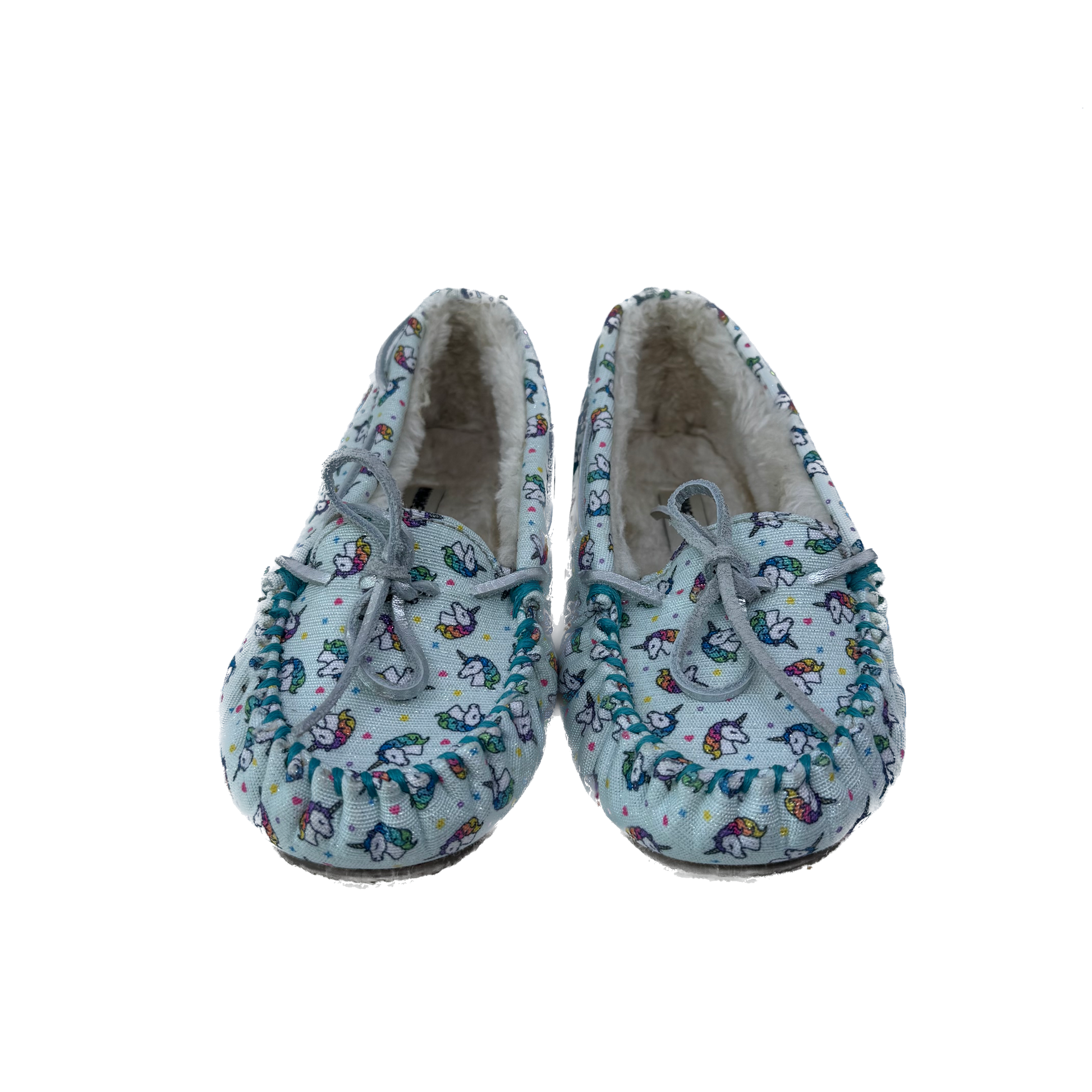 Minnetonka Girls Blue | Unicorns Slippers Size: 2Y Blue | Unicorns