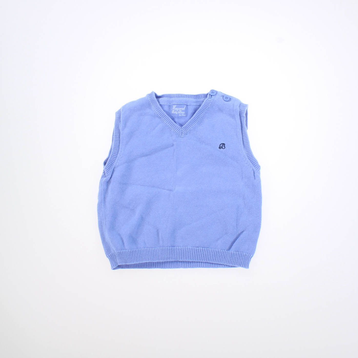 Mayoral Boys Blue Vest Sweater Vest Size: 9 Months Blue Vest