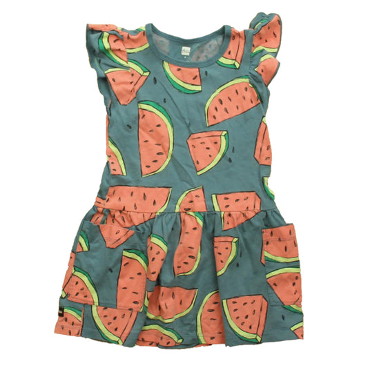Tea Girls Blue Watermelon Dress Size: 4T Blue Watermelon