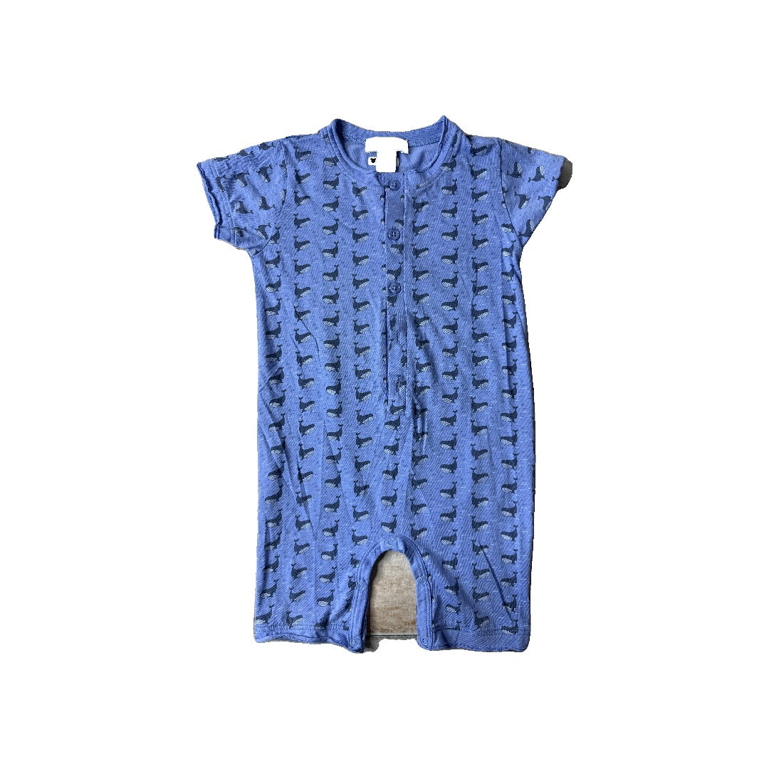 Feather Baby Boys Blue | whales Romper Size: 18-24 months Blue | whales