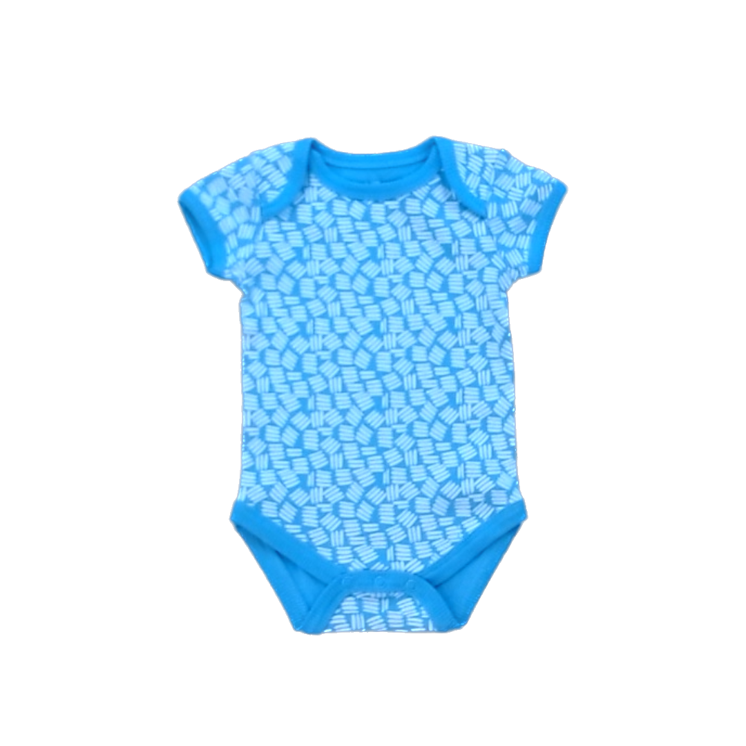 Mightly Boys Blue | White Designs Onesie Size: 2T Blue | White Designs