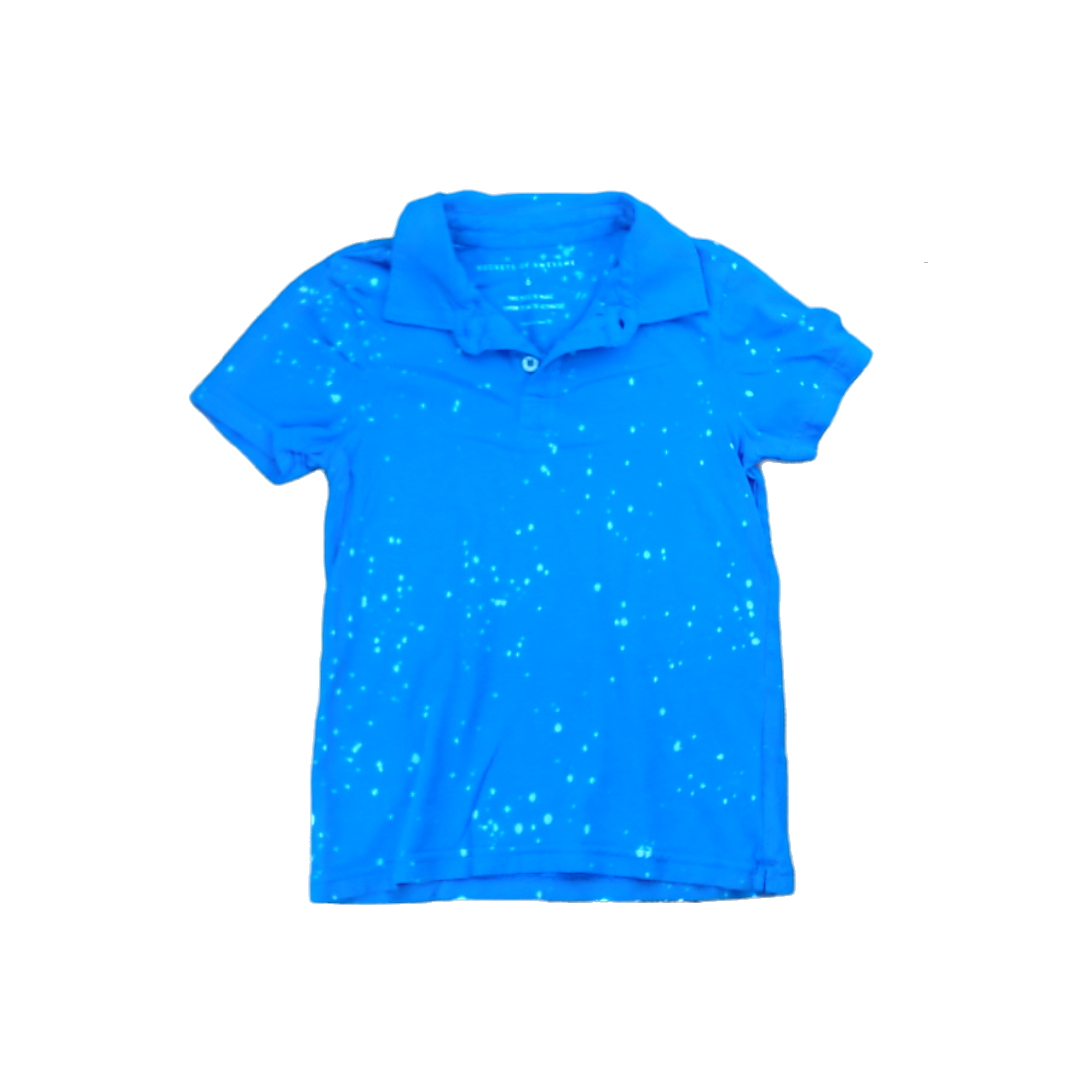 Rockets Of Awesome Boys Blue | White Droplets Polo Shirt Size: 6 Years Blue | White Droplets