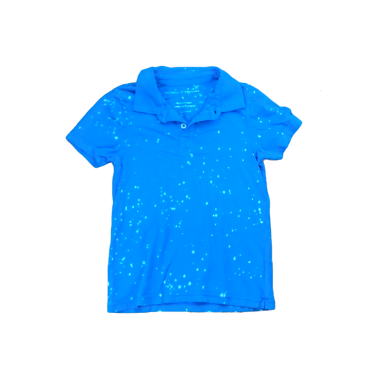 Rockets Of Awesome Boys Blue | White Droplets Polo Shirt Size: 6 Years Blue | White Droplets