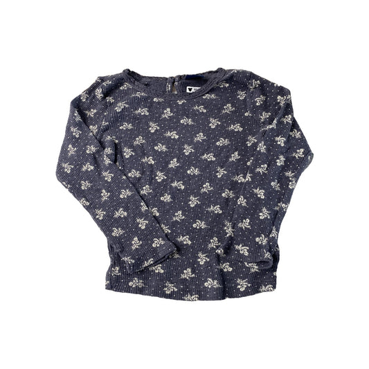 Gap Girls Blue | White | Flowers Long Sleeve Shirt Size: 2T Blue | White | Flowers