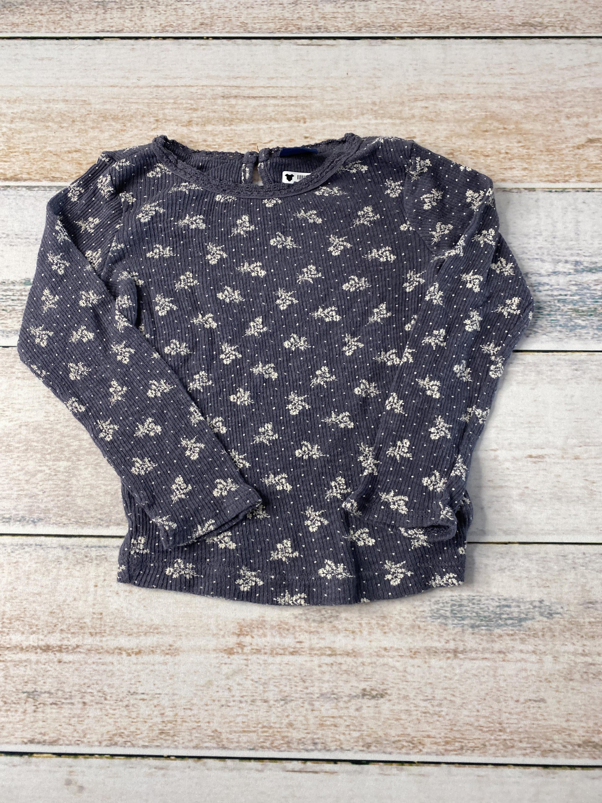 Gap Girls Blue | White | Flowers Long Sleeve Shirt Size: 2T Blue | White | Flowers