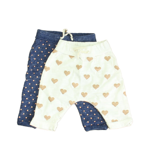 J.Crew Girls Blue | White | Gold Leggings Size: 0-3 Months Blue | White | Gold