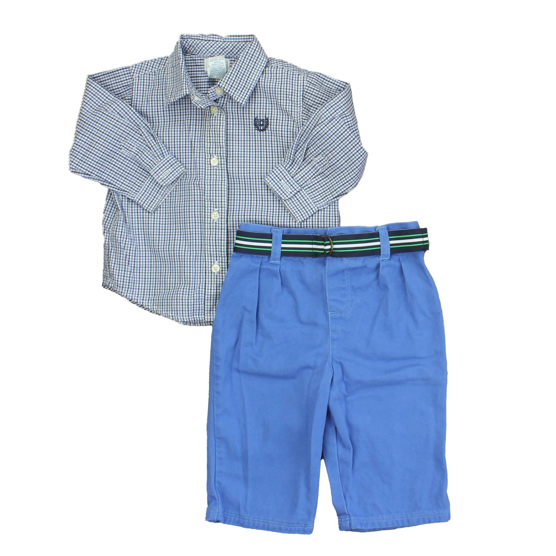Chaps Boys Blue | White | Green Apparel Sets Size: 6 Months Blue | White | Green