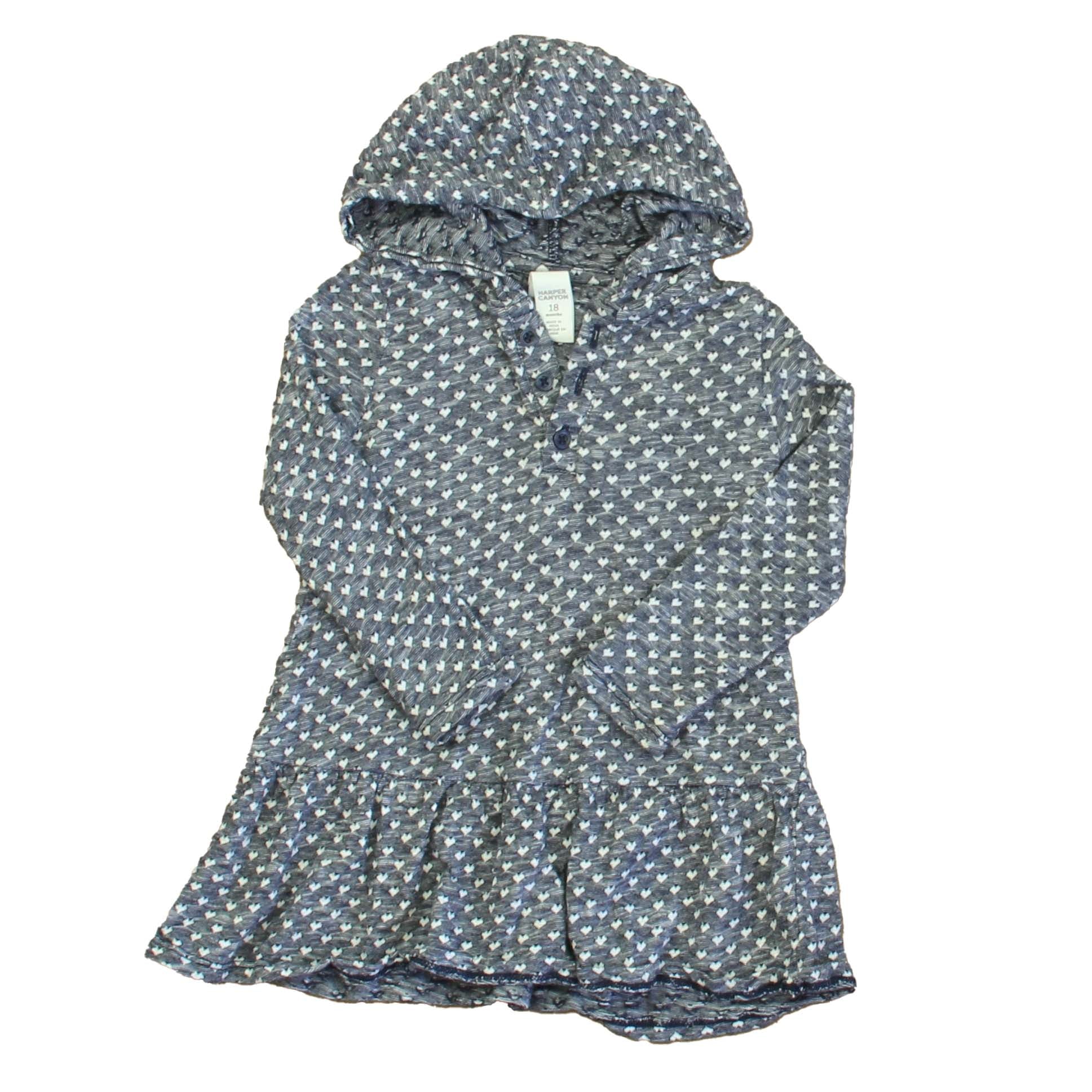 Harper Canyon Girls Blue | White Hearts Dress Size: 18 Months Blue | White Hearts