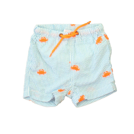 Boden Boys Blue | White | Orange Crabs Trunks Size: 3-6 Months Blue | White | Orange Crabs