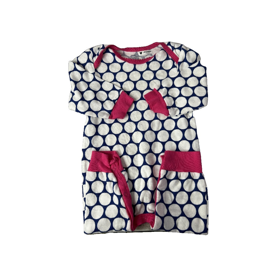Gerber Girls Blue | White | pink 1-piece footed Pajamas Size: 3-6 months Blue | White | pink