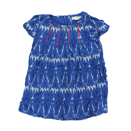 Tucker + Tate Girls Blue | White | Pink Short Sleeve Shirt Size: 3T Blue | White | Pink