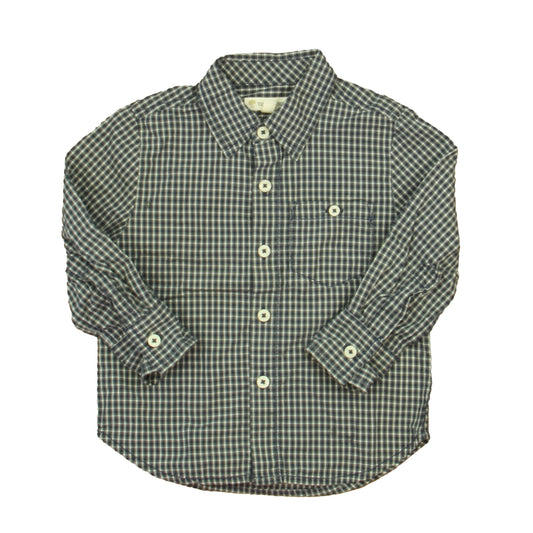Tucker & Tate Boys Blue | White Plaid Button Down Long Sleeve Size: 2T Blue | White Plaid