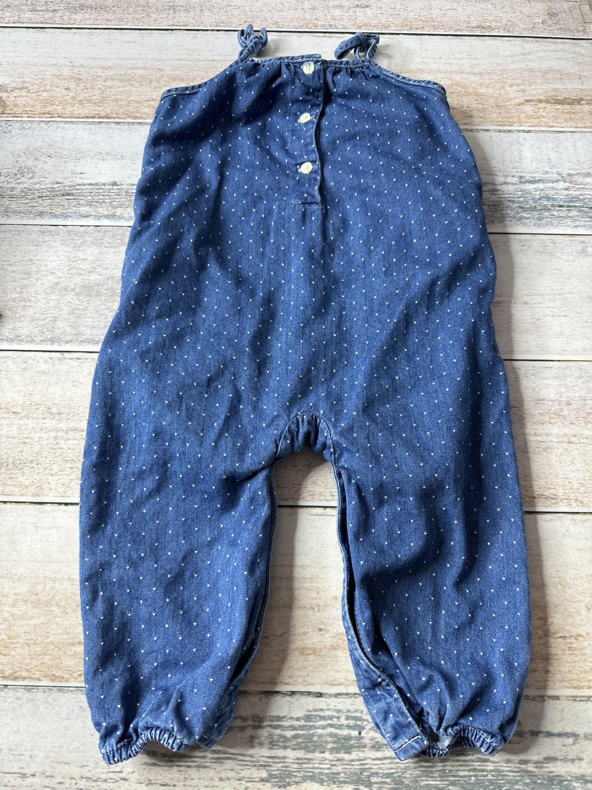 Gap Girls Blue | White | polka dot Romper Size: 12-18 months Blue | White | polka dot