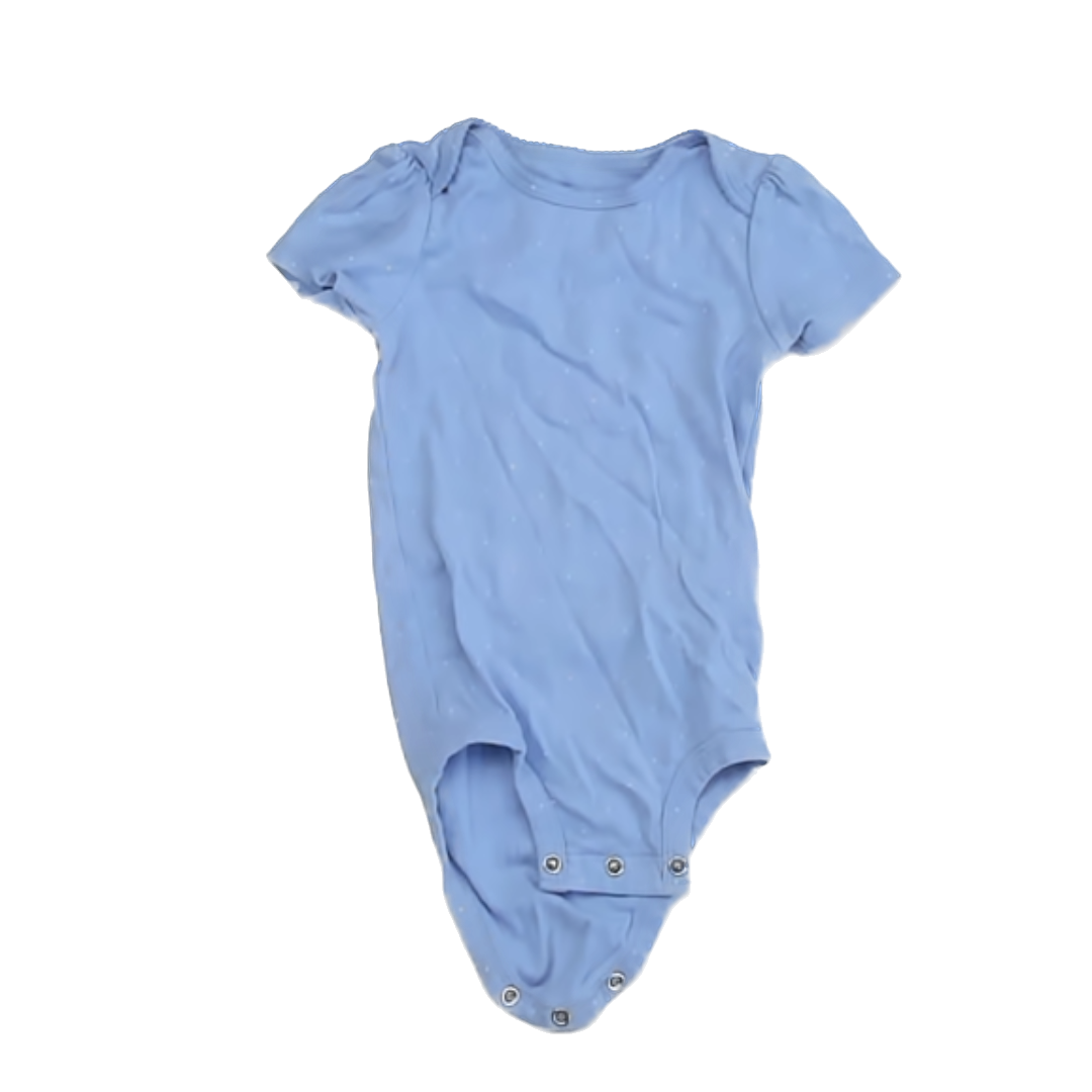 Carter's Girls Blue | White Polka Dots Onesie Size: 18 Months Blue | White Polka Dots