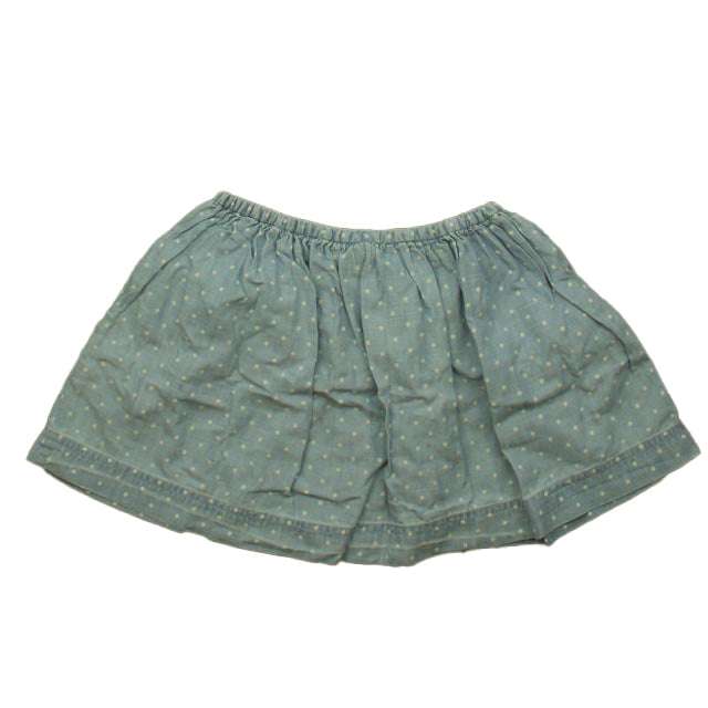 Crewcuts Girls Blue | White Polka Dots Skirt Size: 4-5T Blue | White Polka Dots