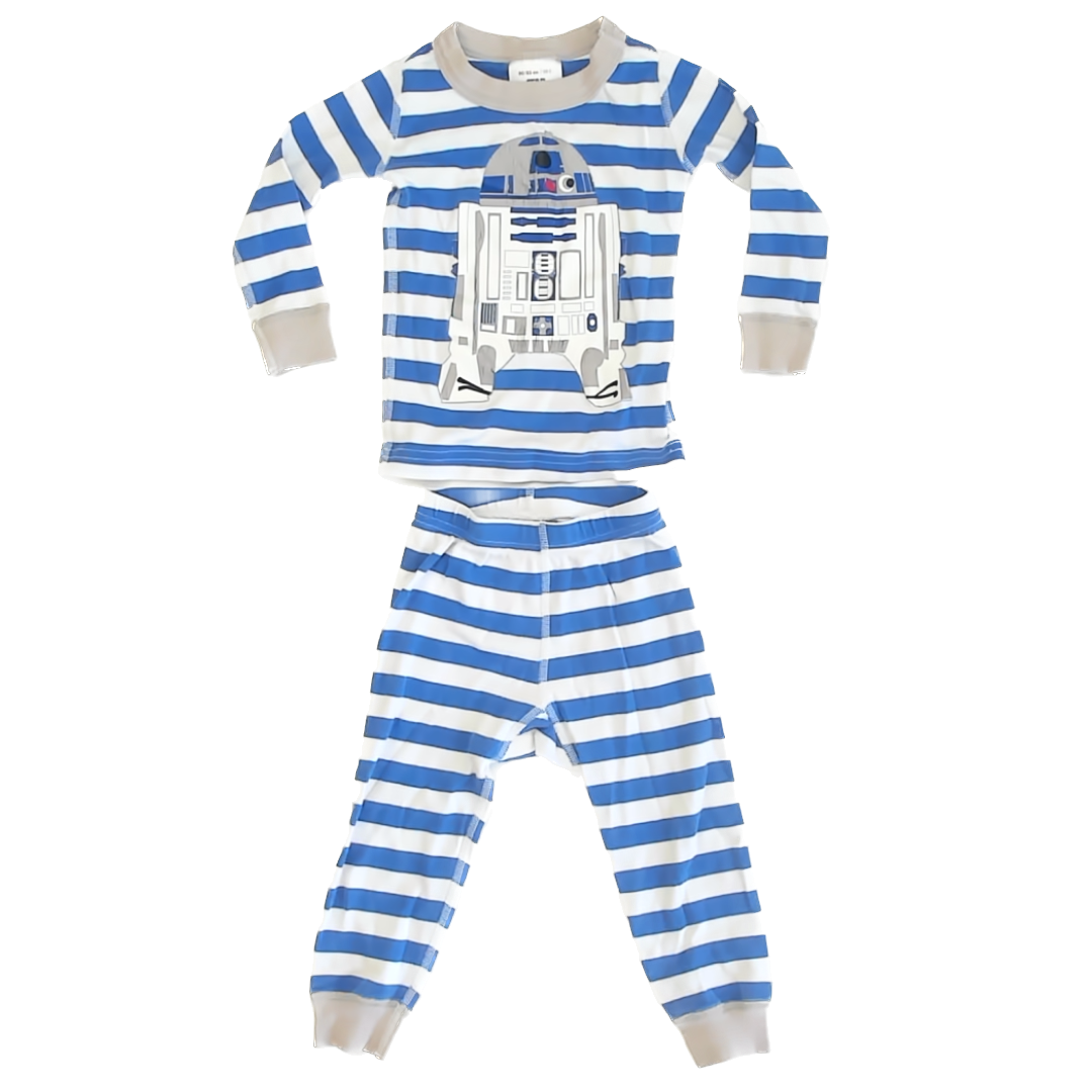 Hanna Andersson Boys Blue | White R2D2 2-piece Pajamas Size: 2T Blue | White R2D2