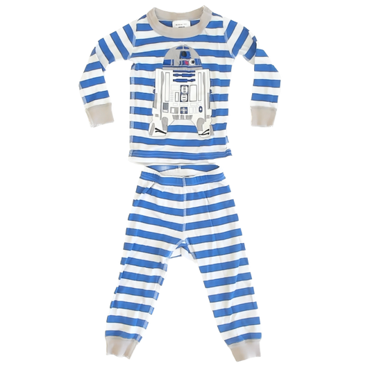 Hanna Andersson Boys Blue | White R2D2 2-piece Pajamas Size: 2T Blue | White R2D2