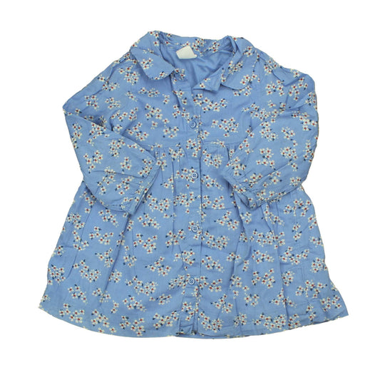 Gap Girls Blue | White | Red | Floral Dress Size: 18-24 Months Blue | White | Red | Floral