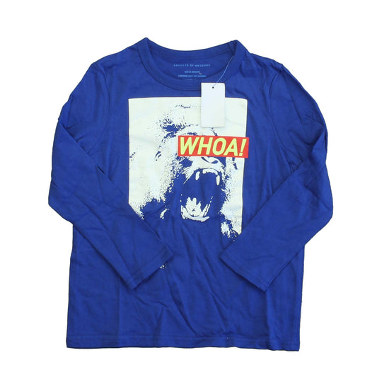 Rockets Of Awesome Boys Blue | White | Red | Whoa Long Sleeve T-Shirt Size: 4T Blue | White | Red | Whoa
