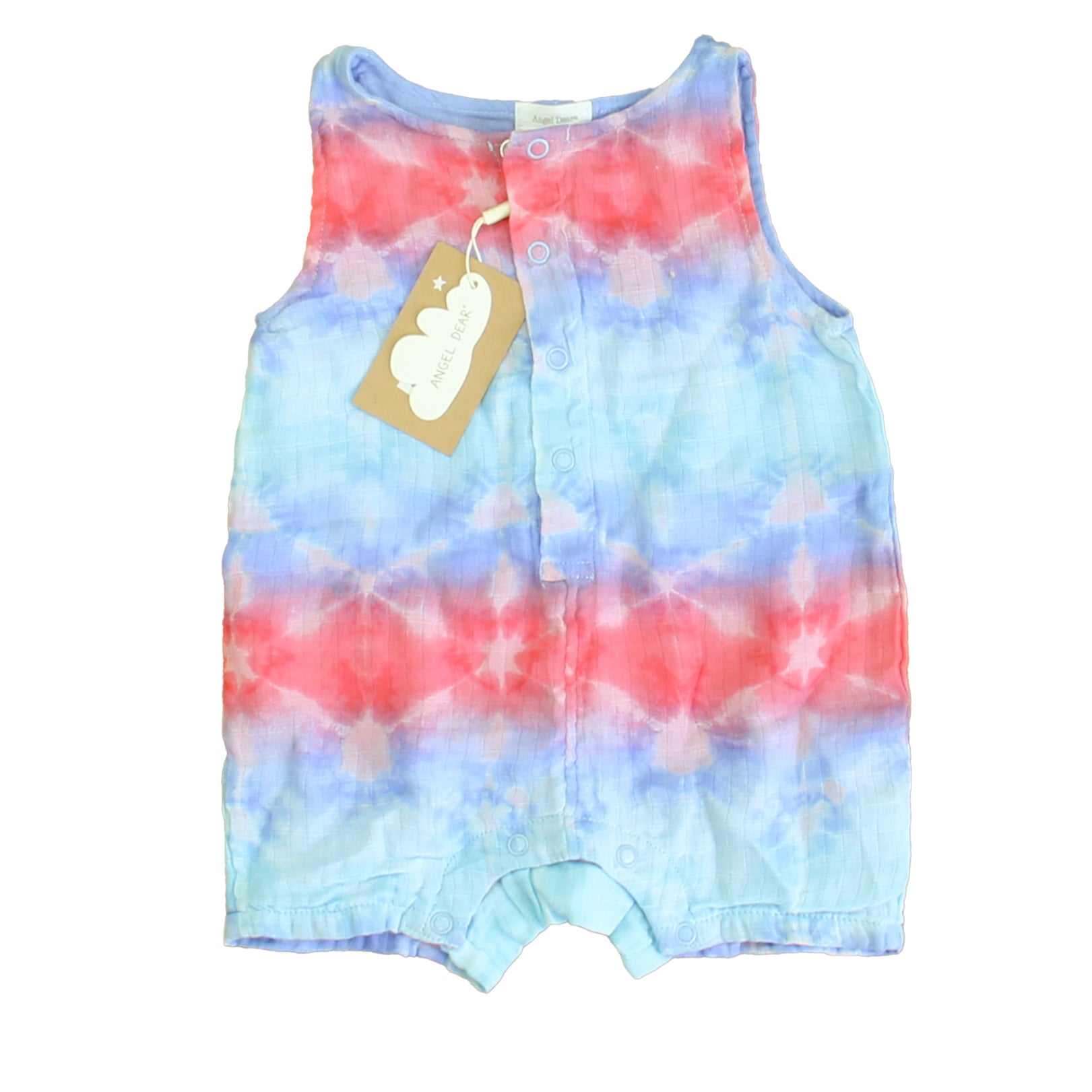 Angel Dear Unisex Blue | White | Red Romper Size: 6-12 Months Blue | White | Red