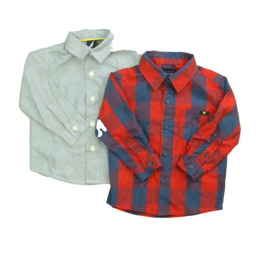 Lucky Brand | Nautica Boys Blue | White | Red Button Down Long Sleeve Size: 18 Months Blue | White | Red