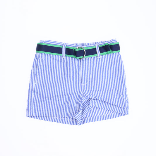 Ralph Lauren Boys Blue | White Seersucker Shorts Size: 3 Months Blue | White Seersucker