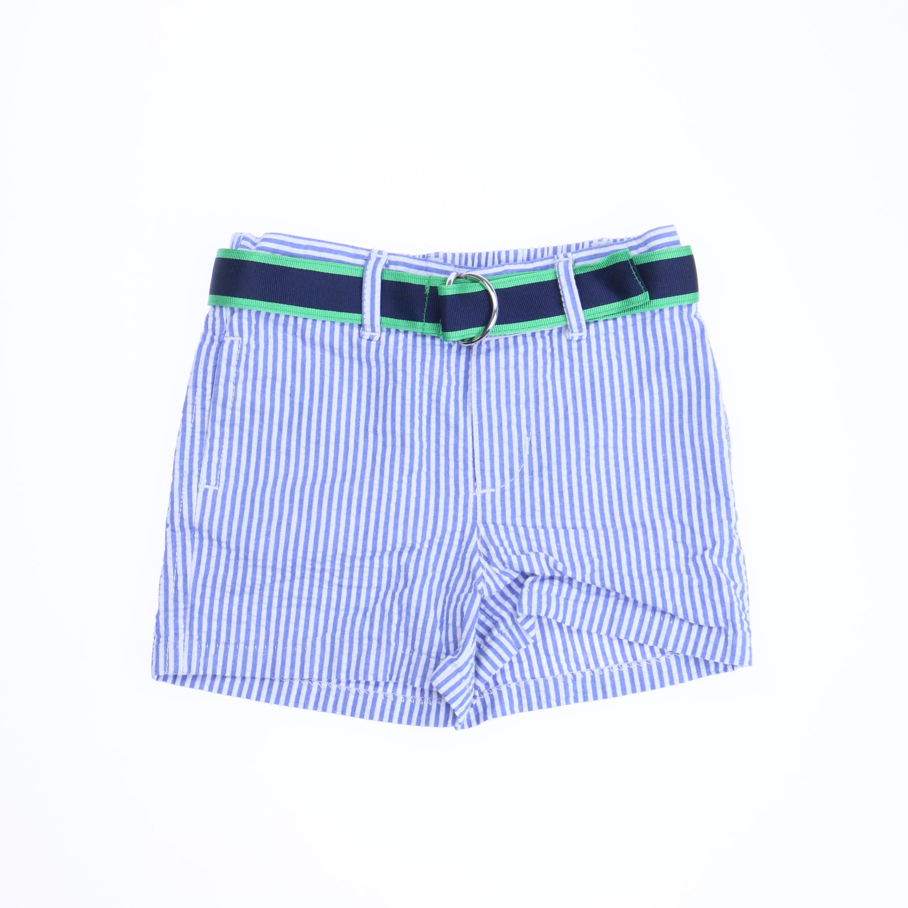Ralph Lauren Boys Blue | White Seersucker Shorts Size: 3 Months Blue | White Seersucker