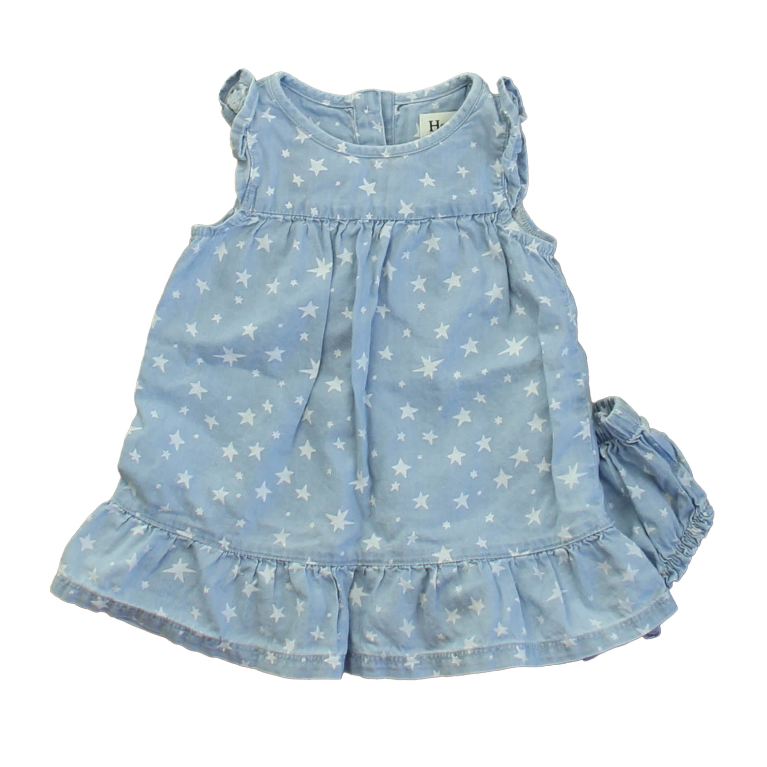Hatley Girls Blue | White Stars Dress Size: 3-6 Months Blue | White Stars